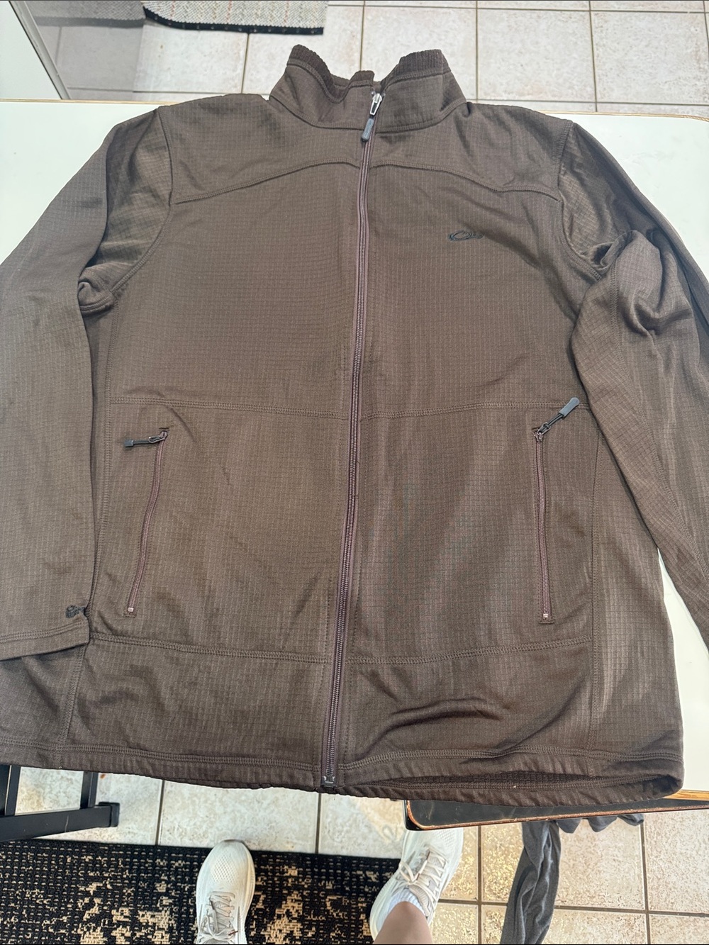 Drake brown zip up